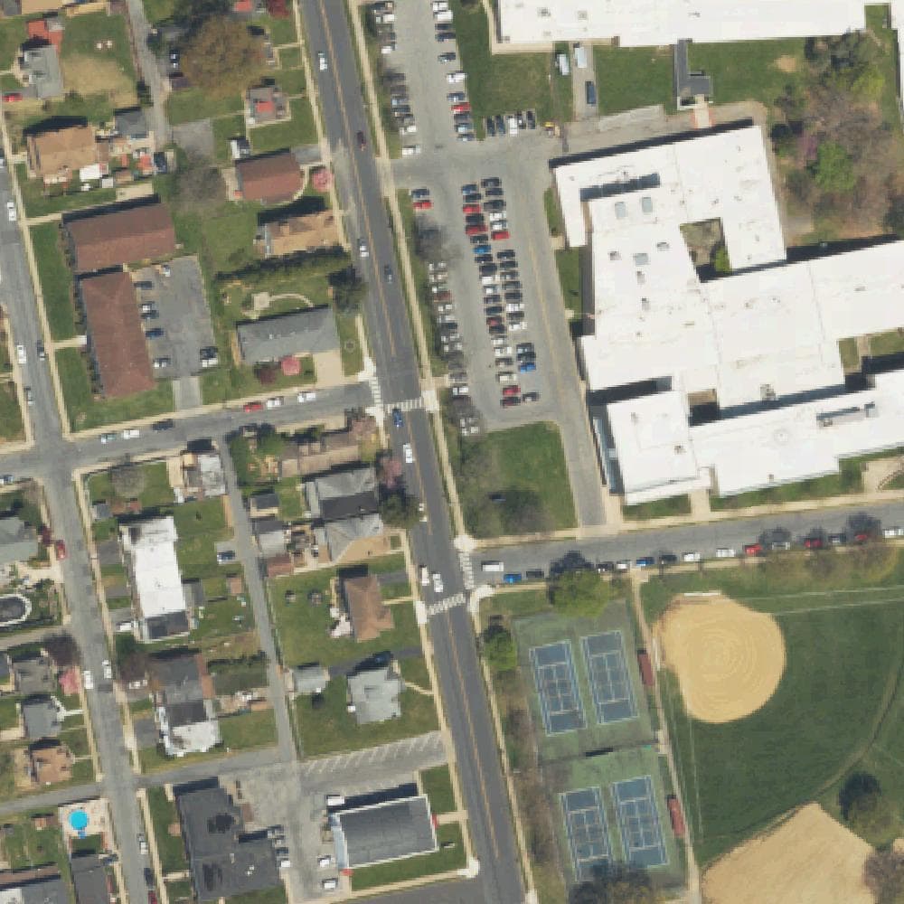 Aerial view of Andre Reed Park