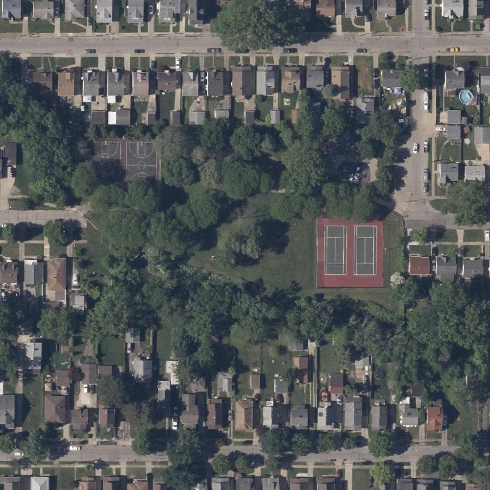 Aerial view of Archmere Park
