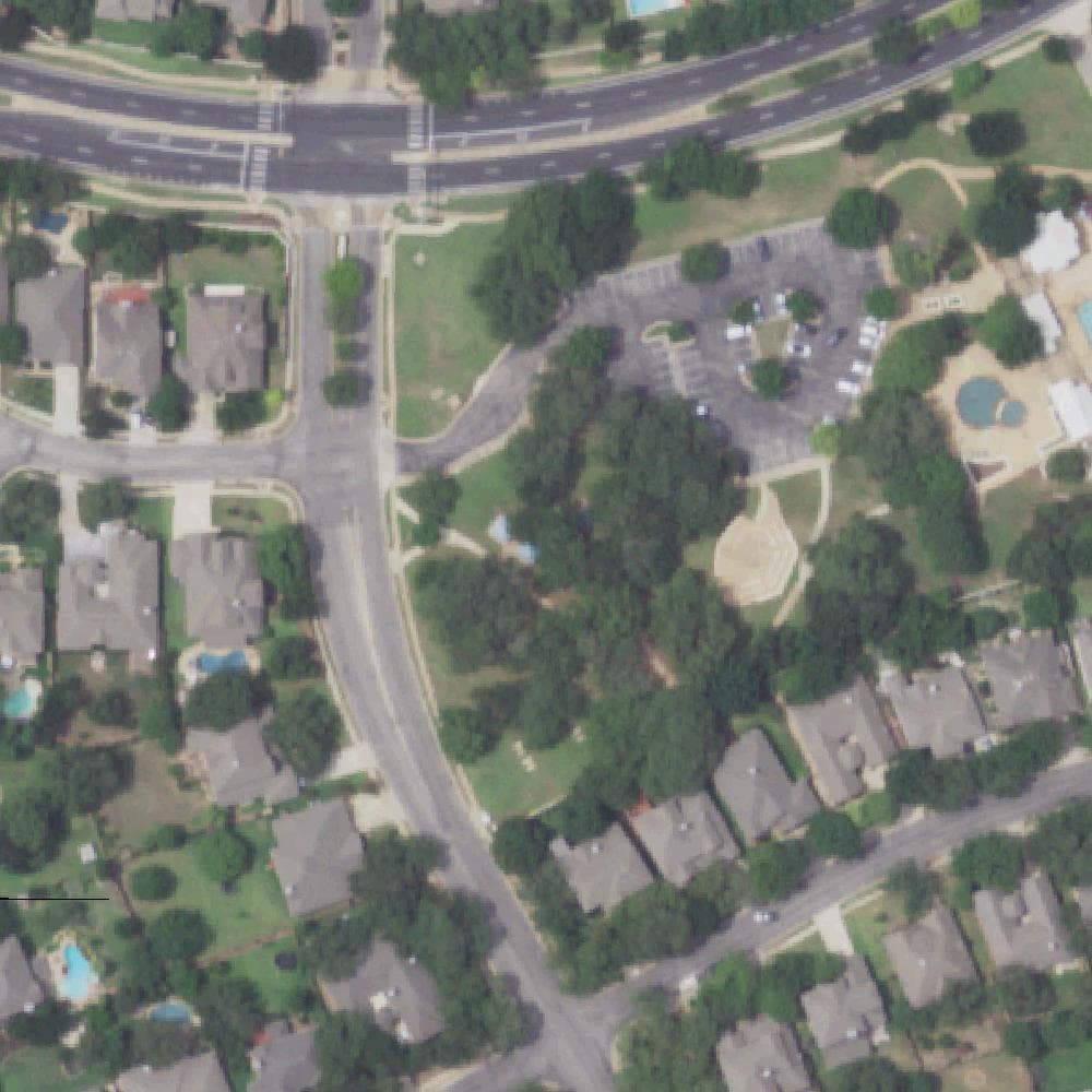 Aerial view of Avery Ranch Main Amenity Center