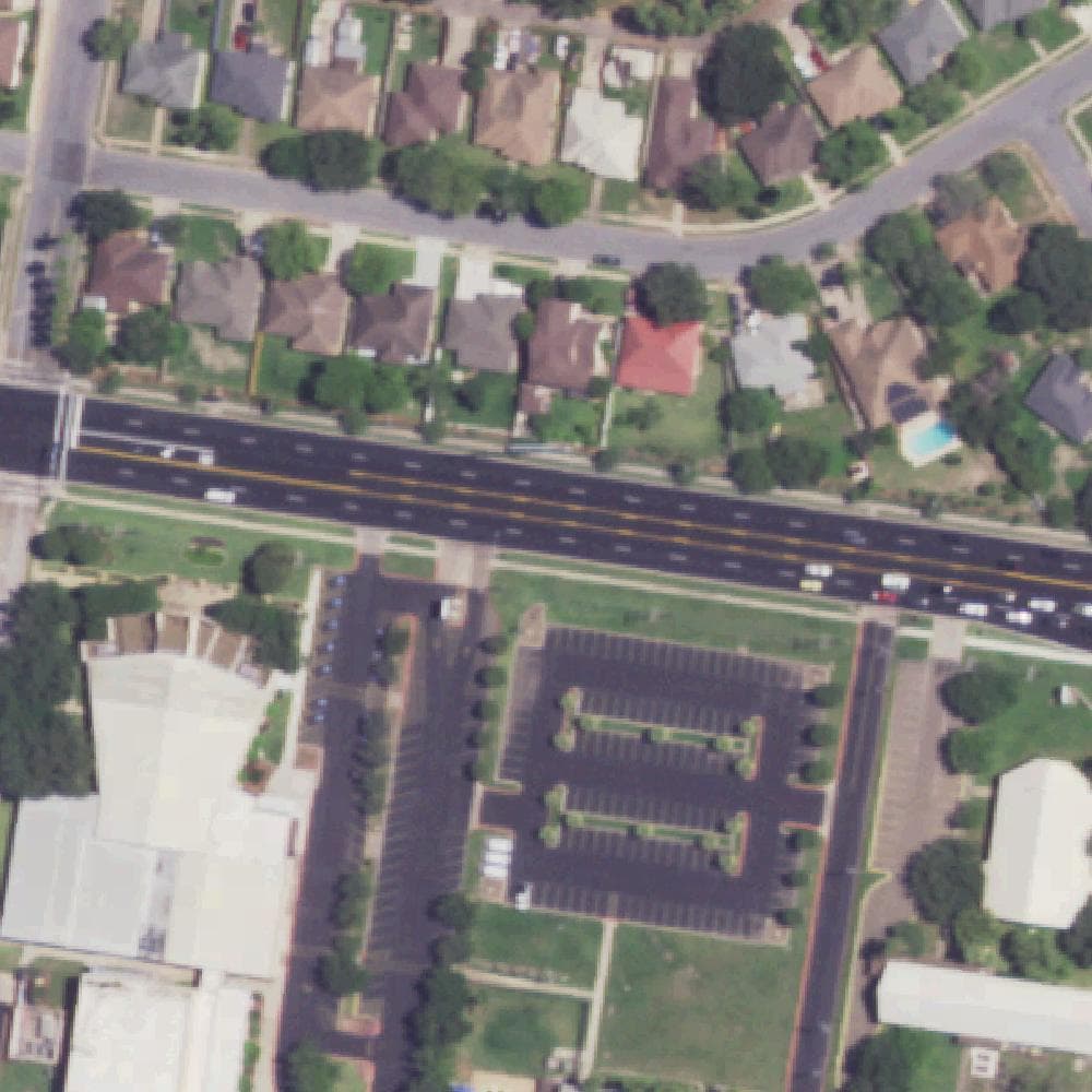 Aerial view of Baptist Temple Pavilion