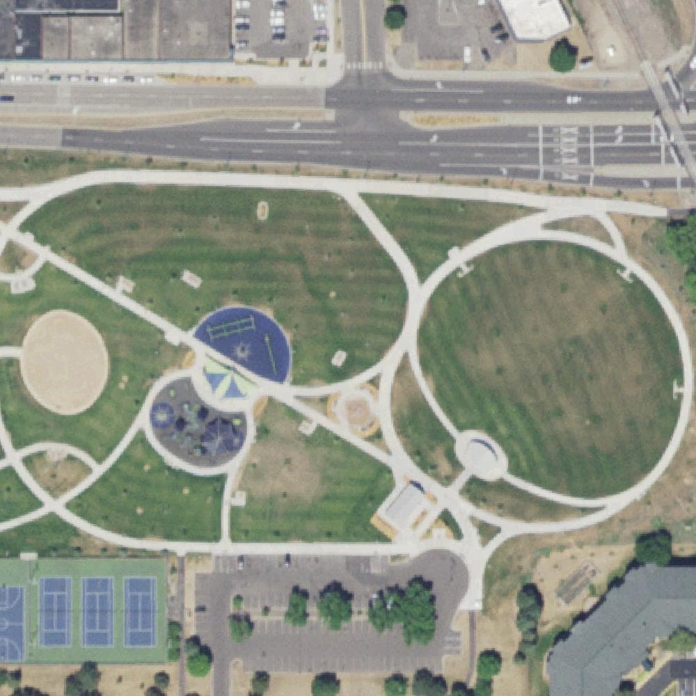 Aerial view of Becker Park