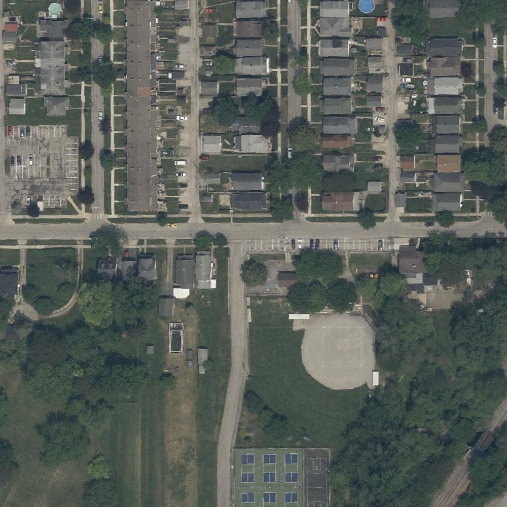 Aerial view of Beech Street Park