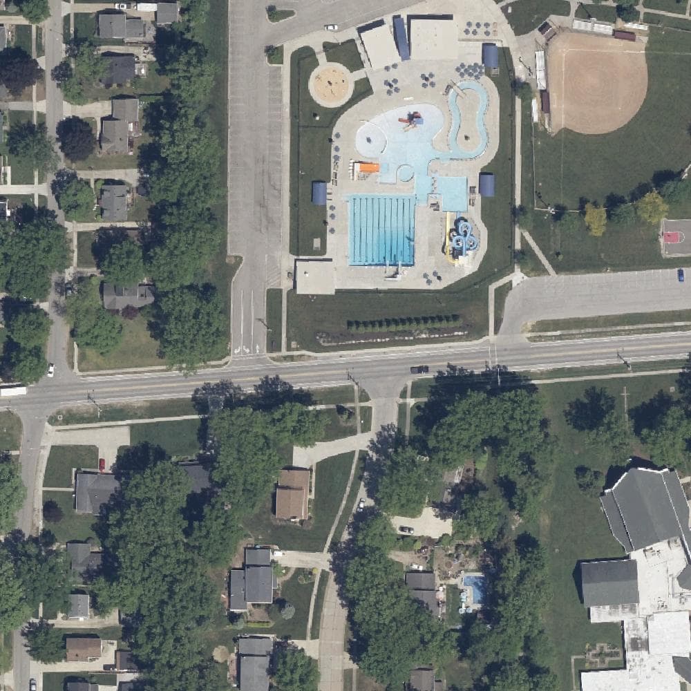 Aerial view of Bleser Park