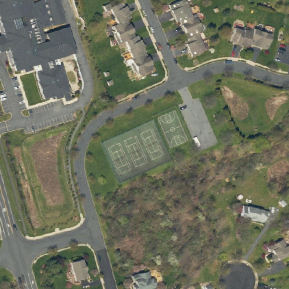 Aerial view of Blue Barn Park