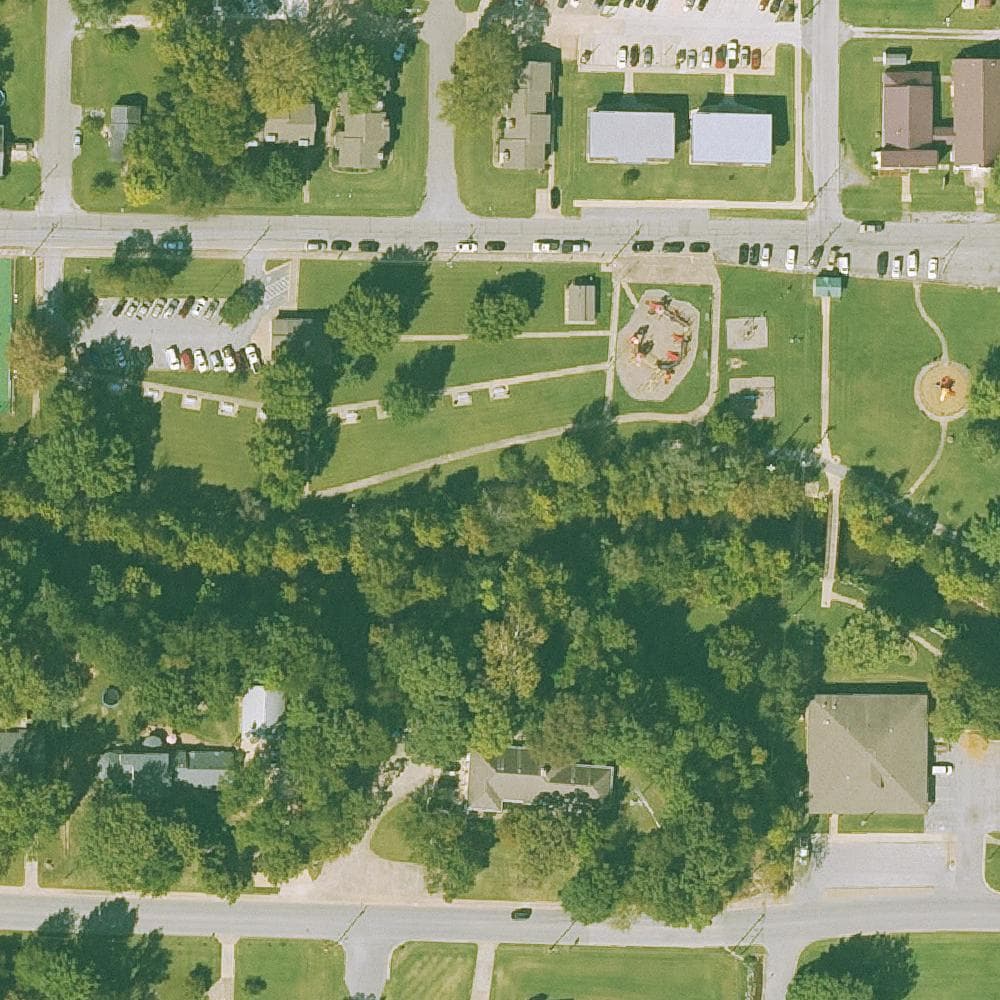Aerial view of Bob Henry Park Pickleball Courts
