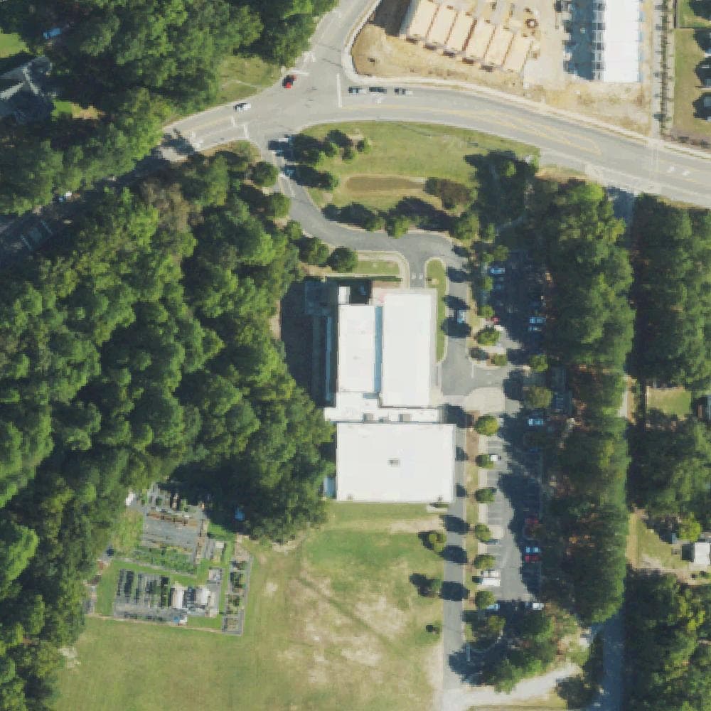 Aerial view of Clayton Community Park