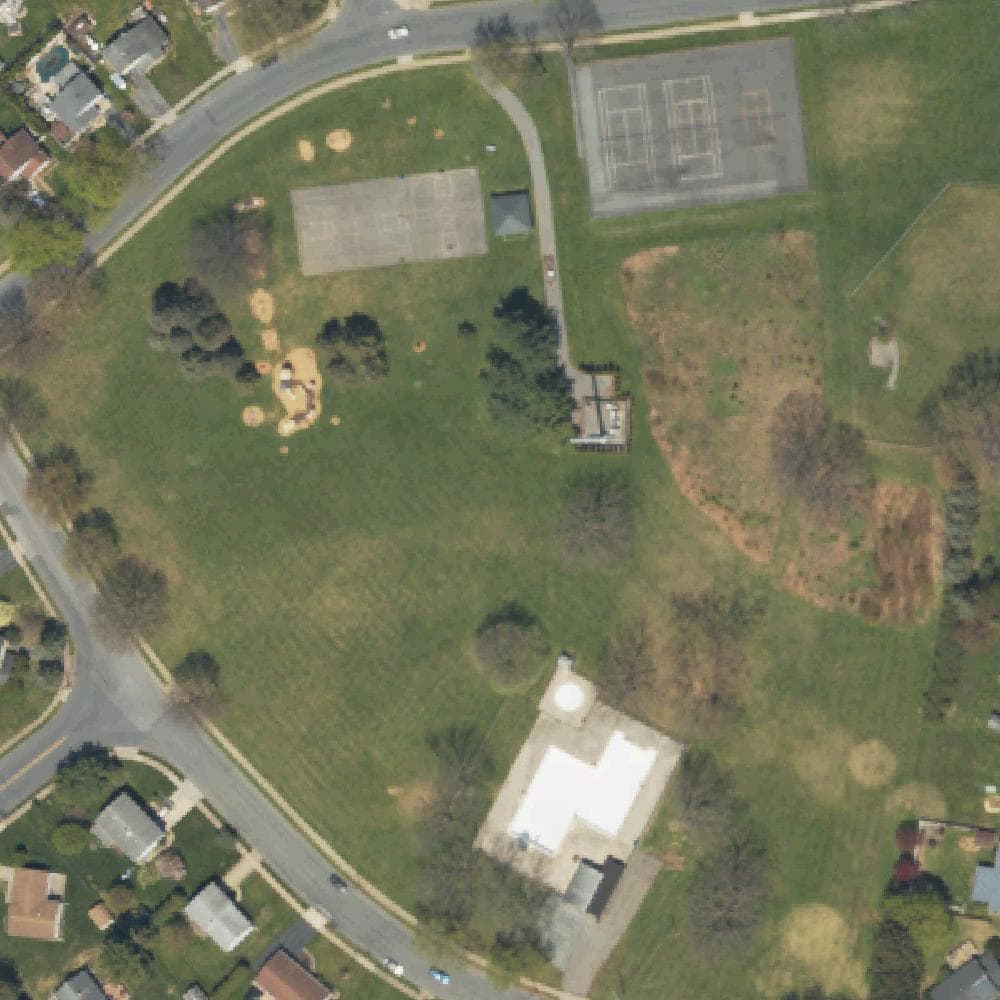 Aerial view of Clearview Park