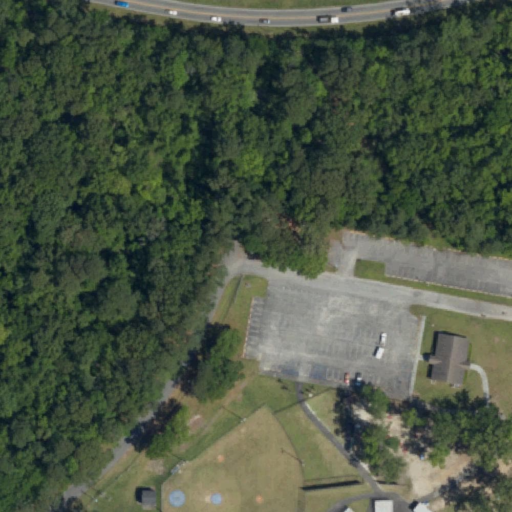 Aerial view of Collins Park