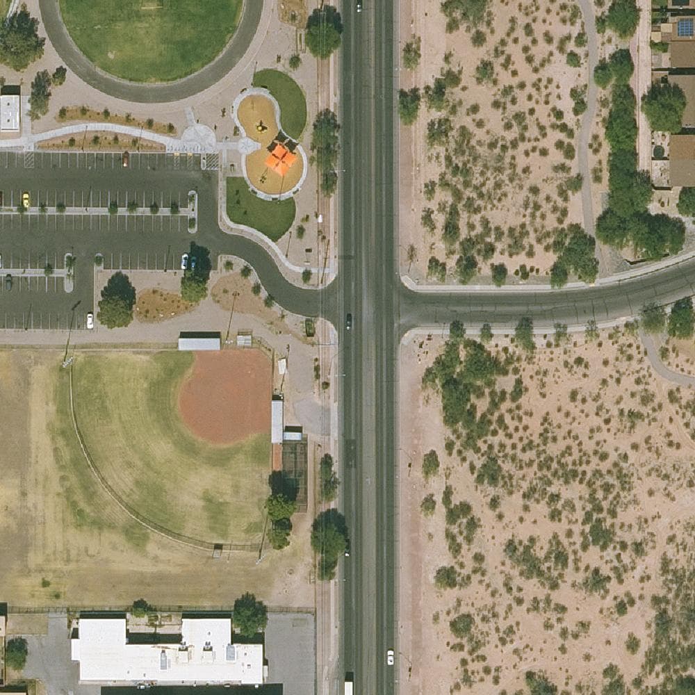 Aerial view of CSM Martin R. Gunny Barreras Memorial Park