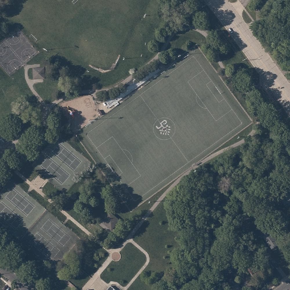 Aerial view of Denison Park