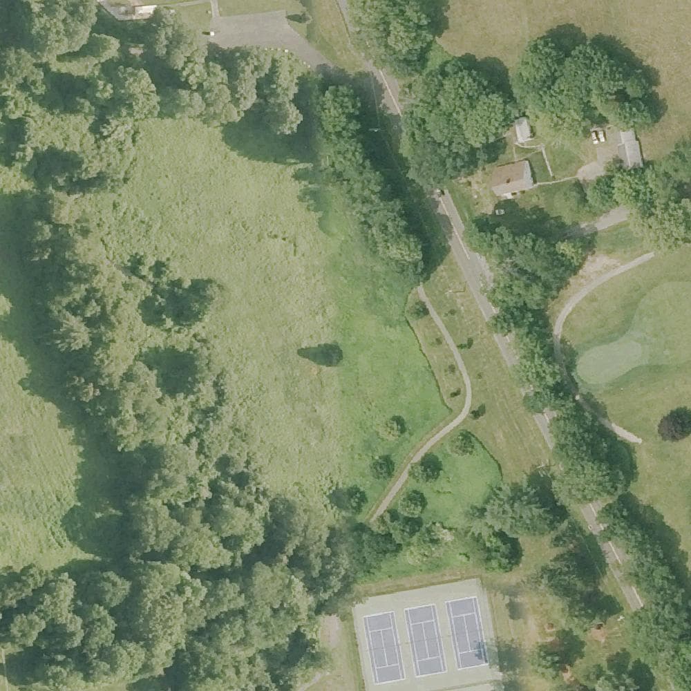 Aerial view of Dickinson Memorial Park
