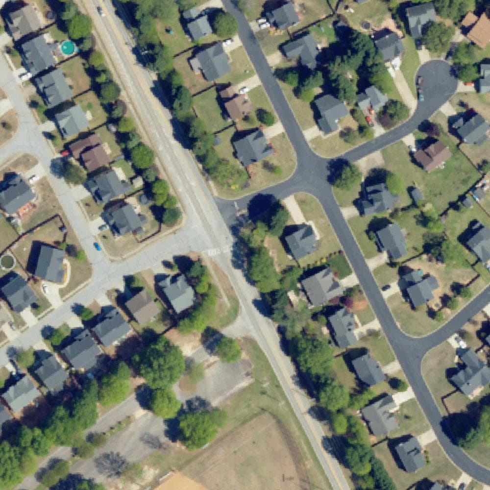 Aerial view of East Riverside Park