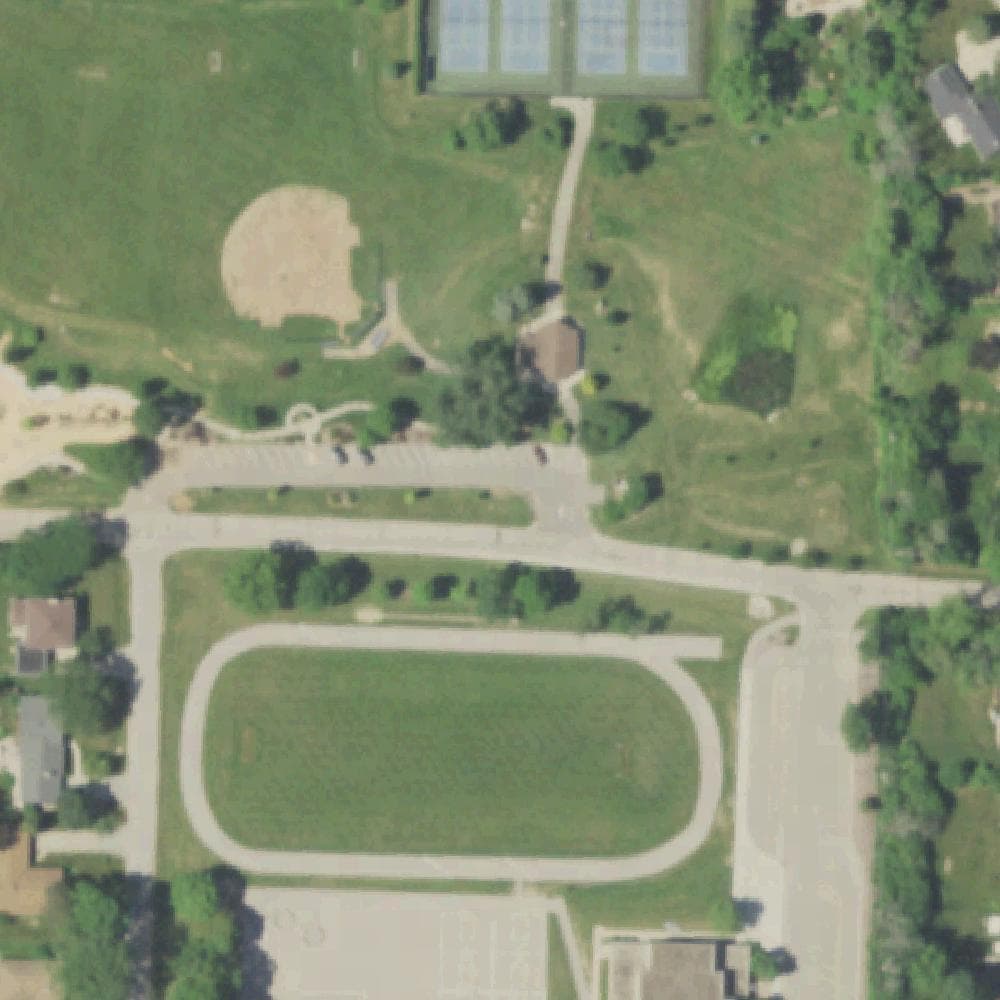 Aerial view of Ellsworth Park