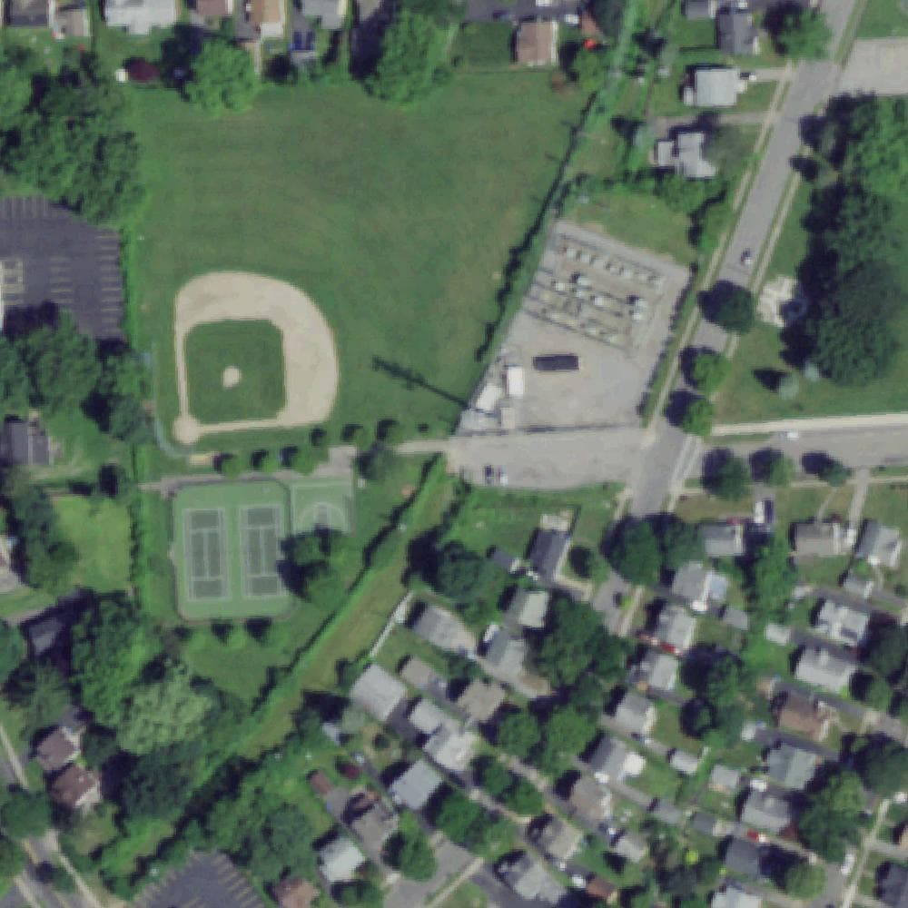 Aerial view of Farmington Park