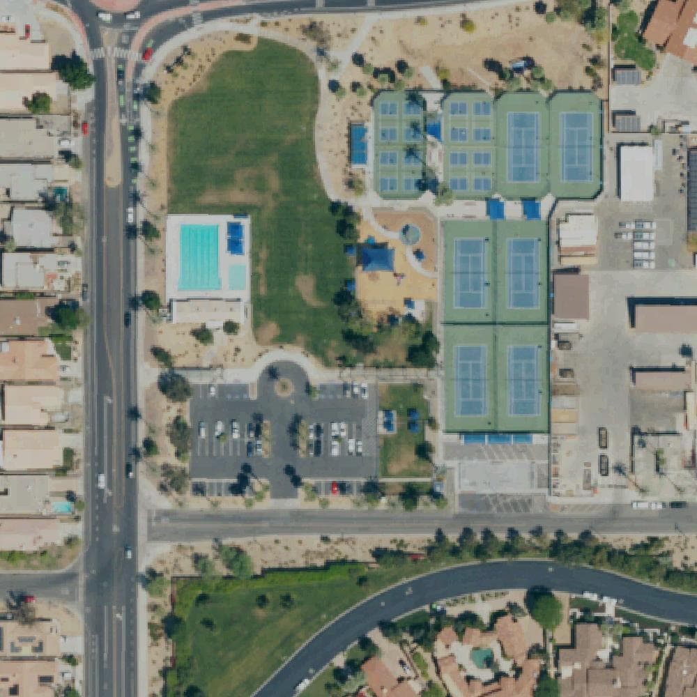 Aerial view of Fritz Burns Park