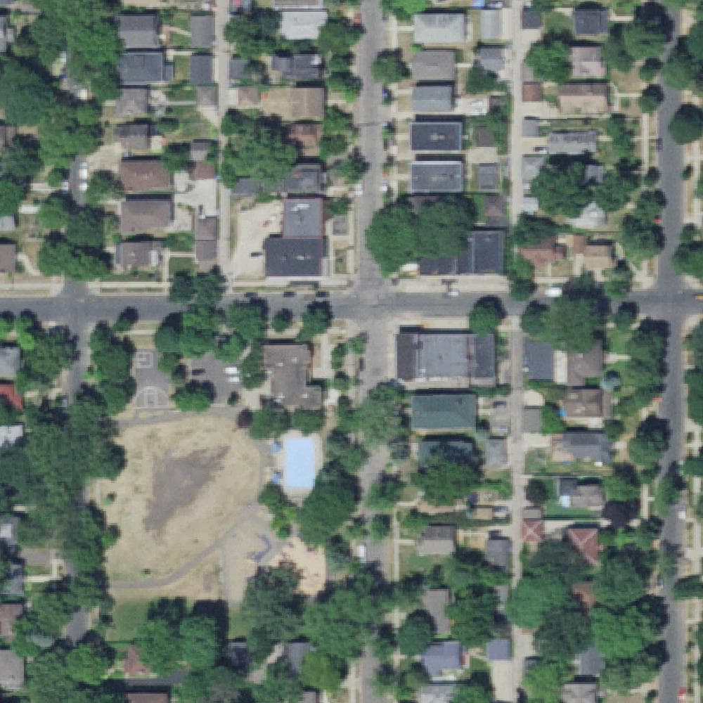 Aerial view of Fuller Park