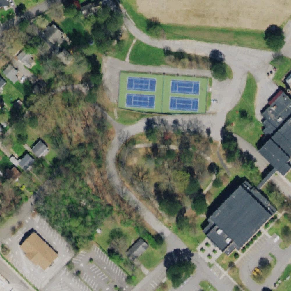 Aerial view of Fulton Bicentennial Park