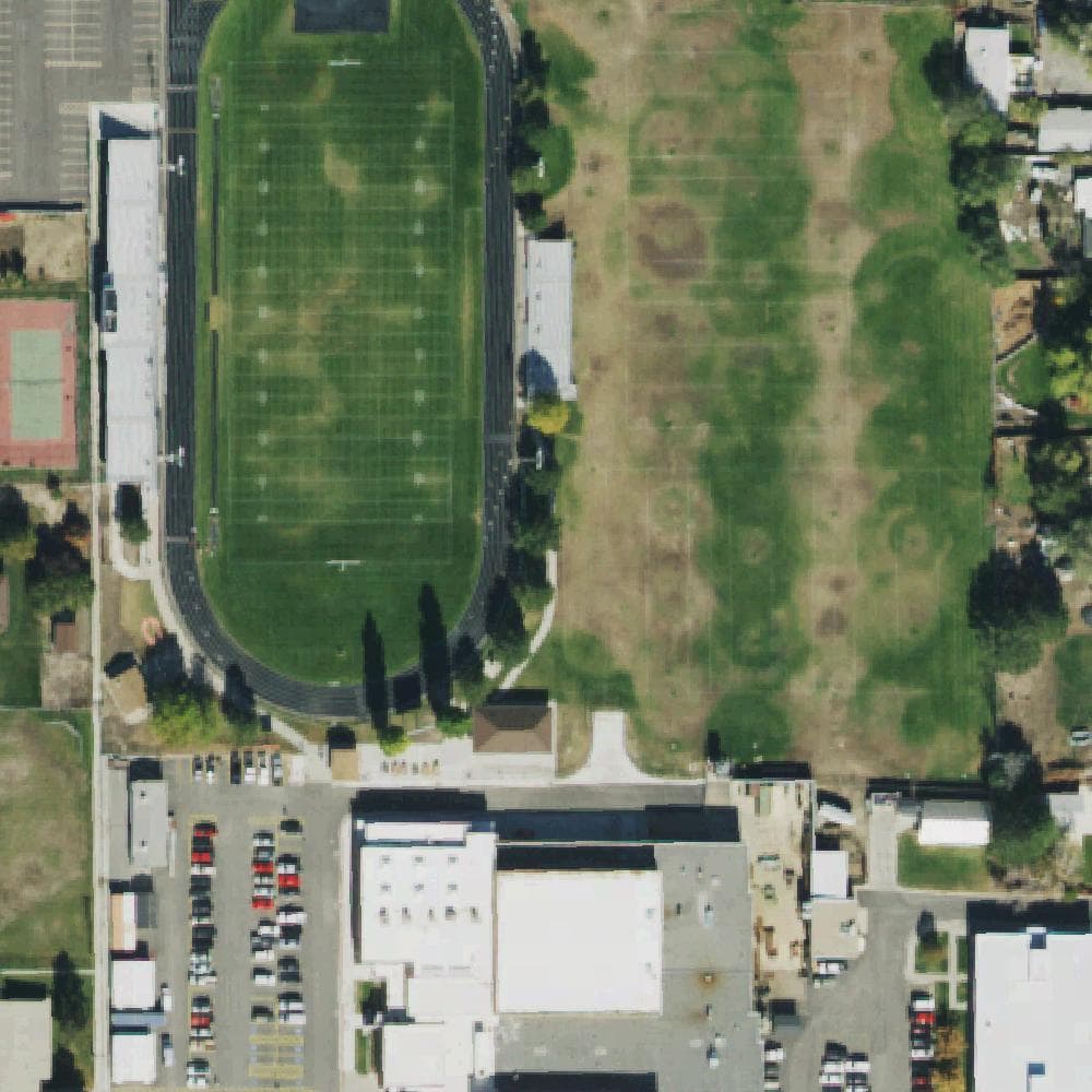 Aerial view of Grantsville High School Tennis Courts