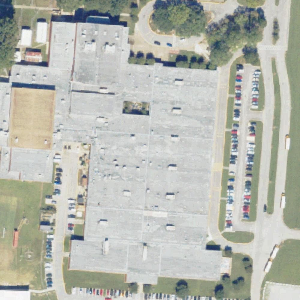 Aerial view of Great Bridge High School