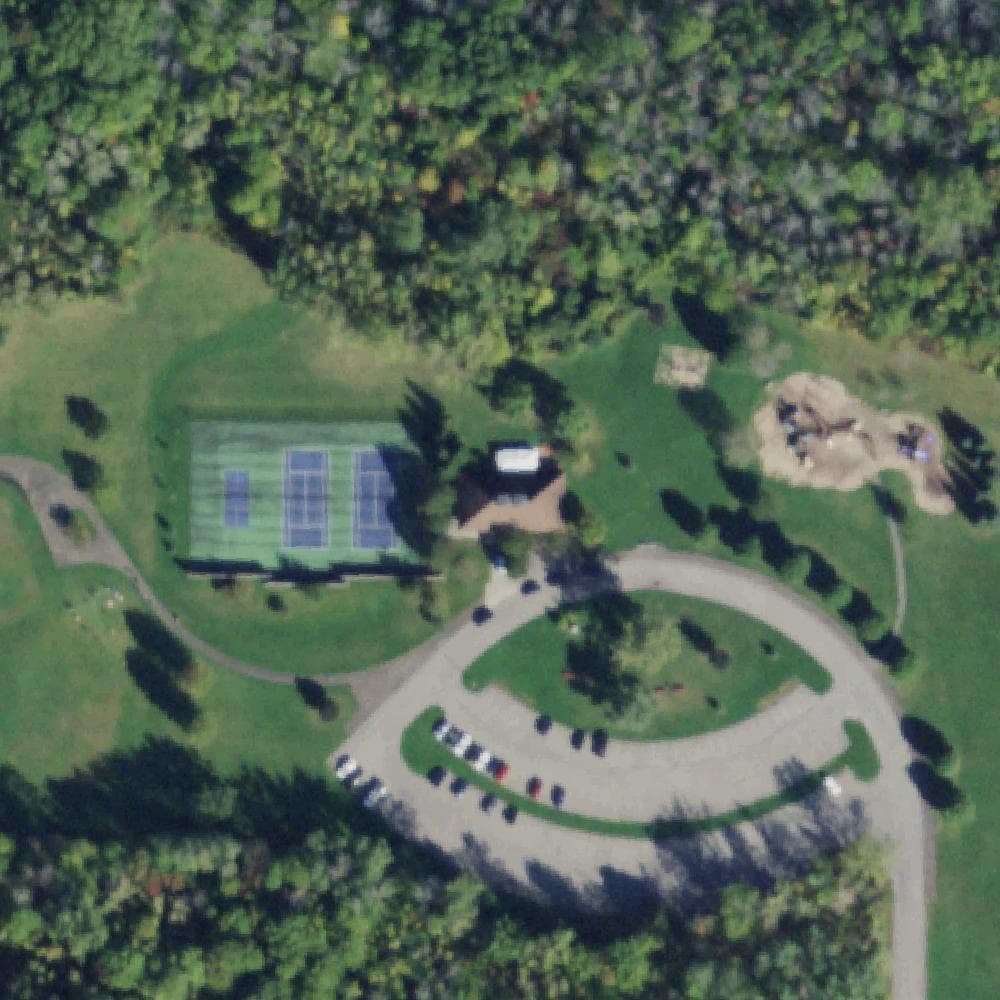 Aerial view of Greece Canal Park