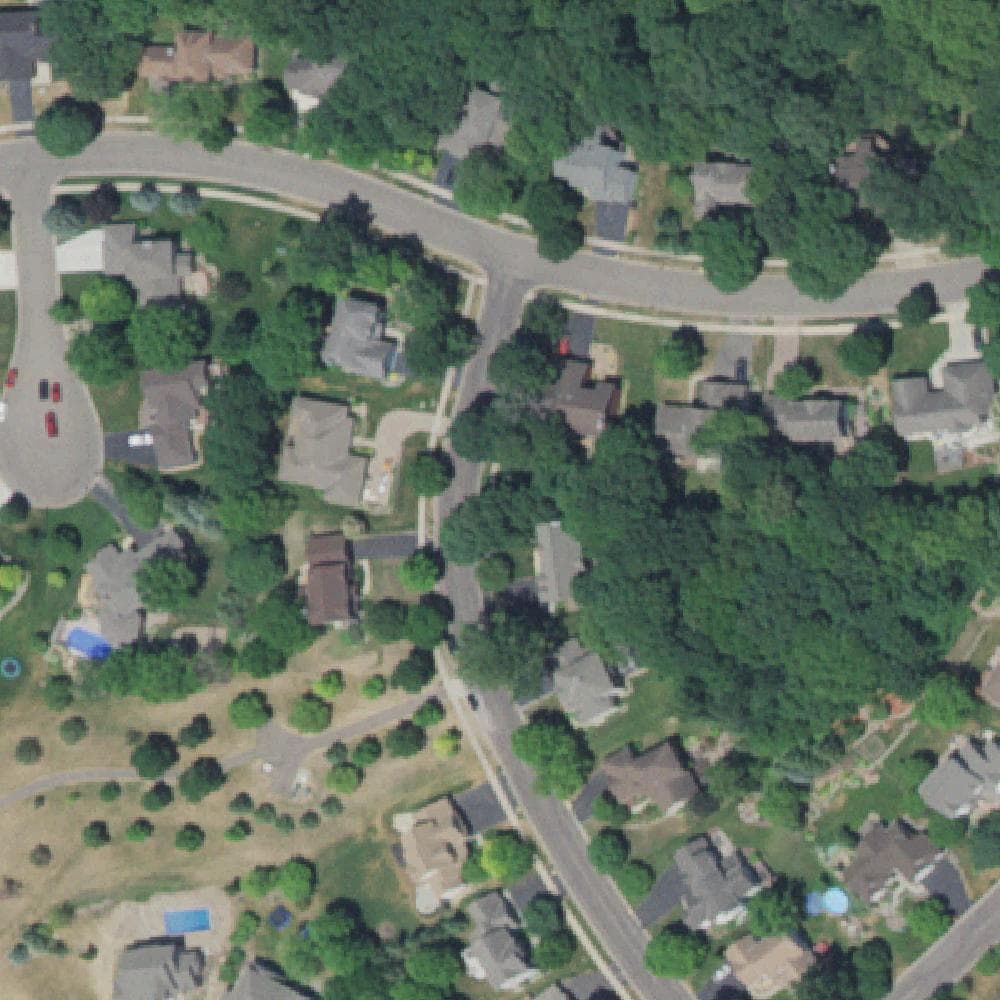 Aerial view of Greenleaf Park