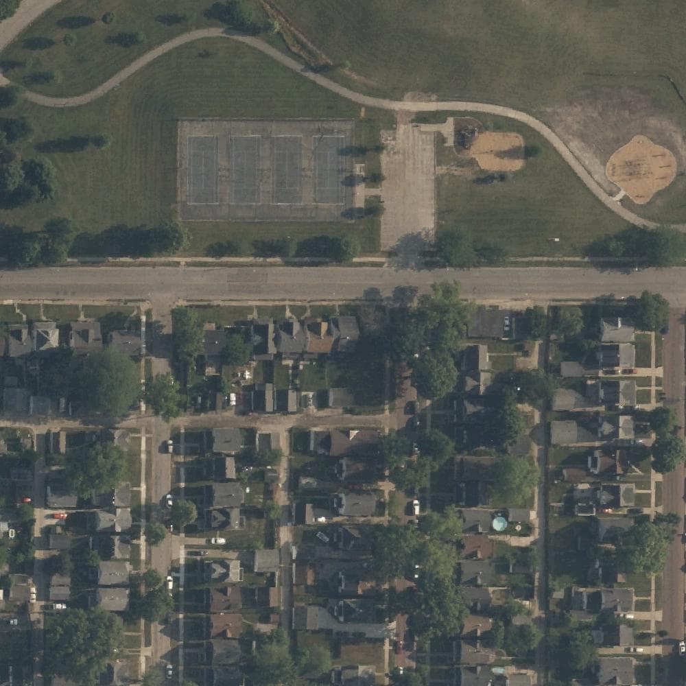 Aerial view of Highland Park