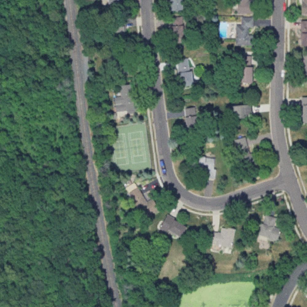 Aerial view of Hyland Hills Courts