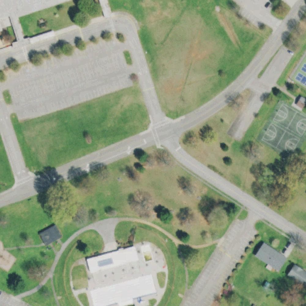 Aerial view of John Sevier Park