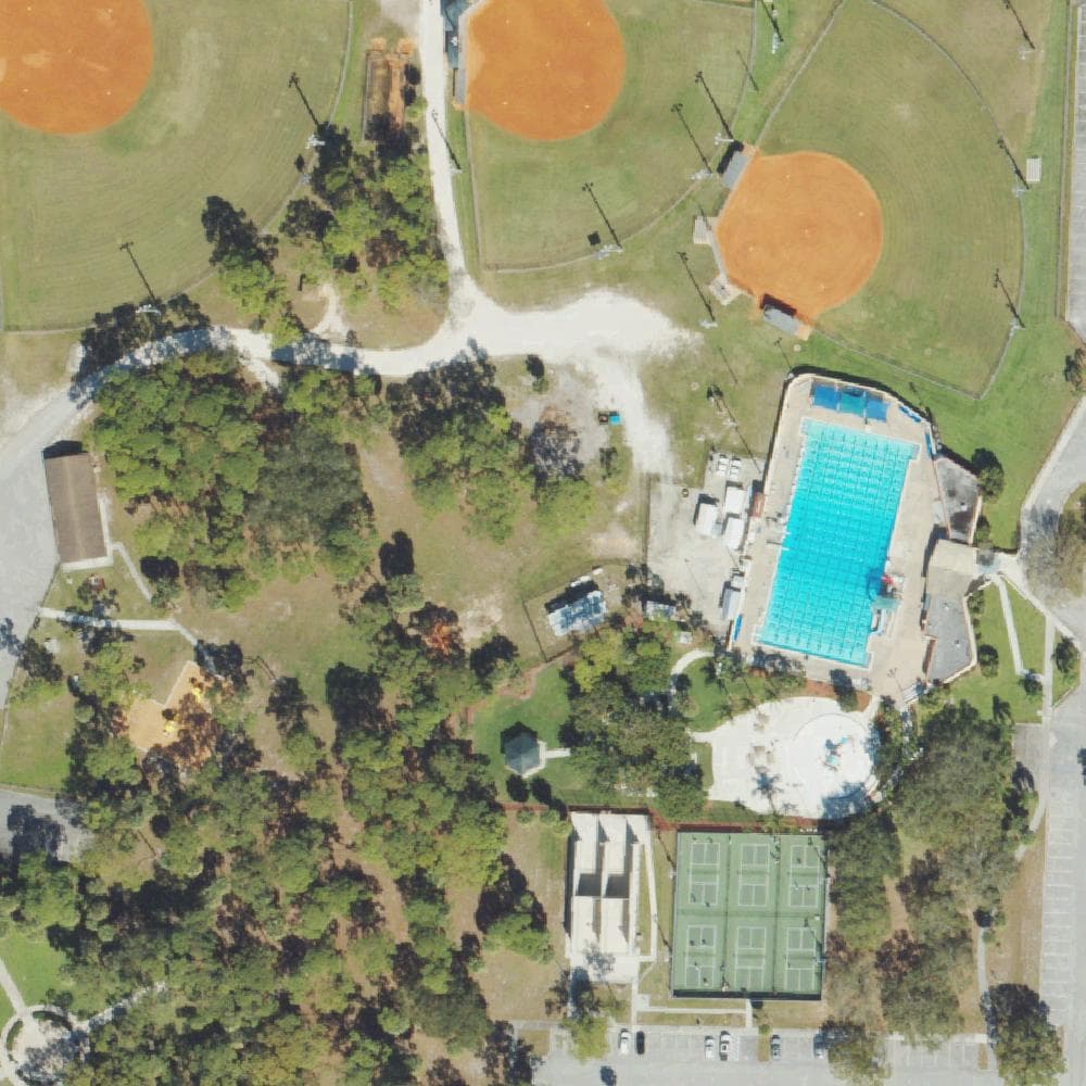 Aerial view of Lake Lytal Park