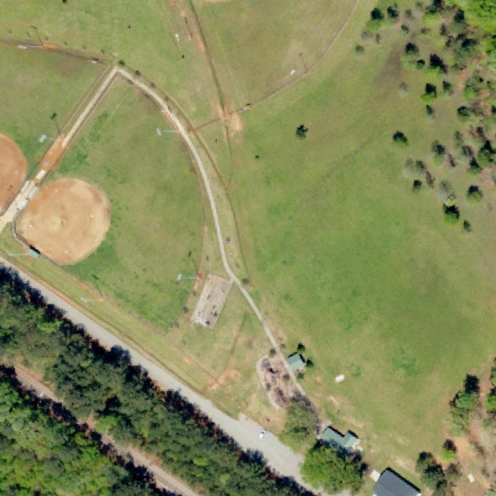 Aerial view of Laurens County Park