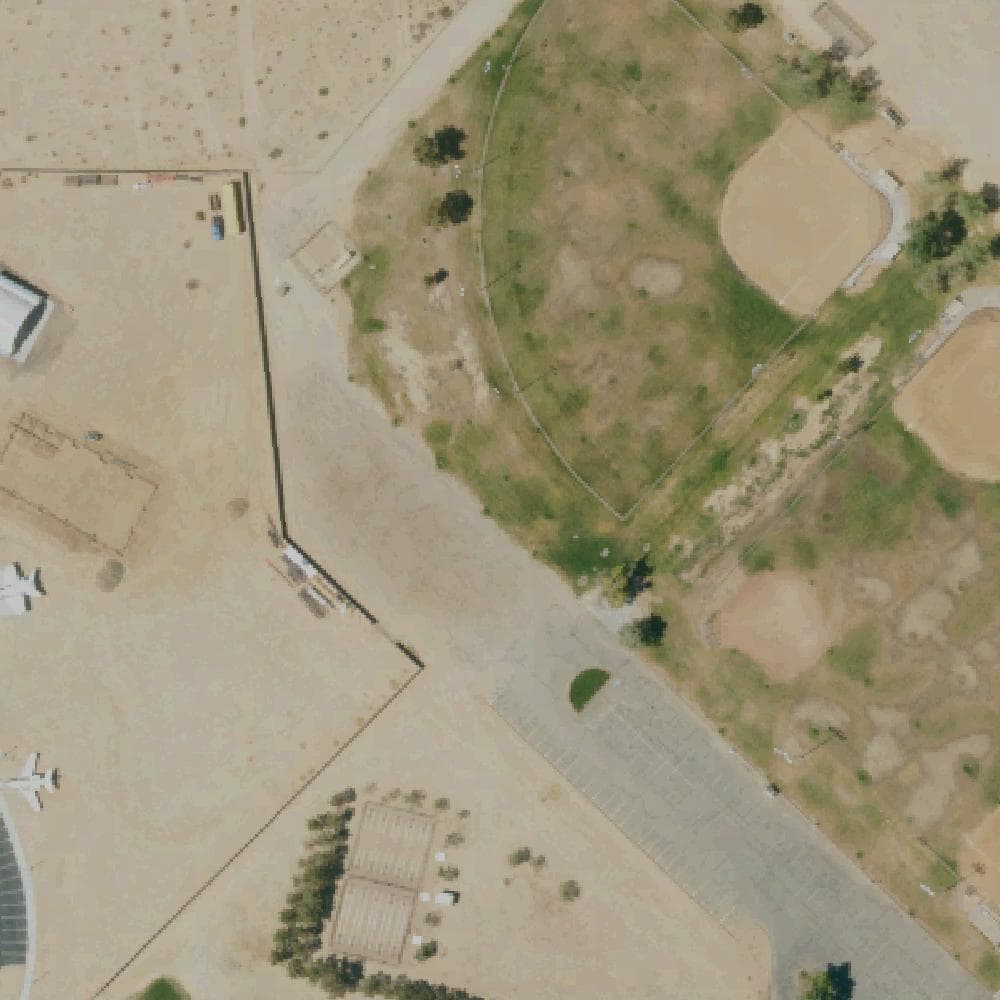 Aerial view of Leroy Jackson Sports Complex
