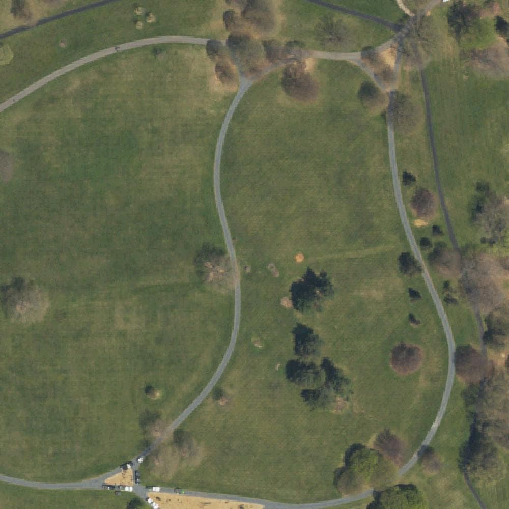 Aerial view of Louise W. Moore Park