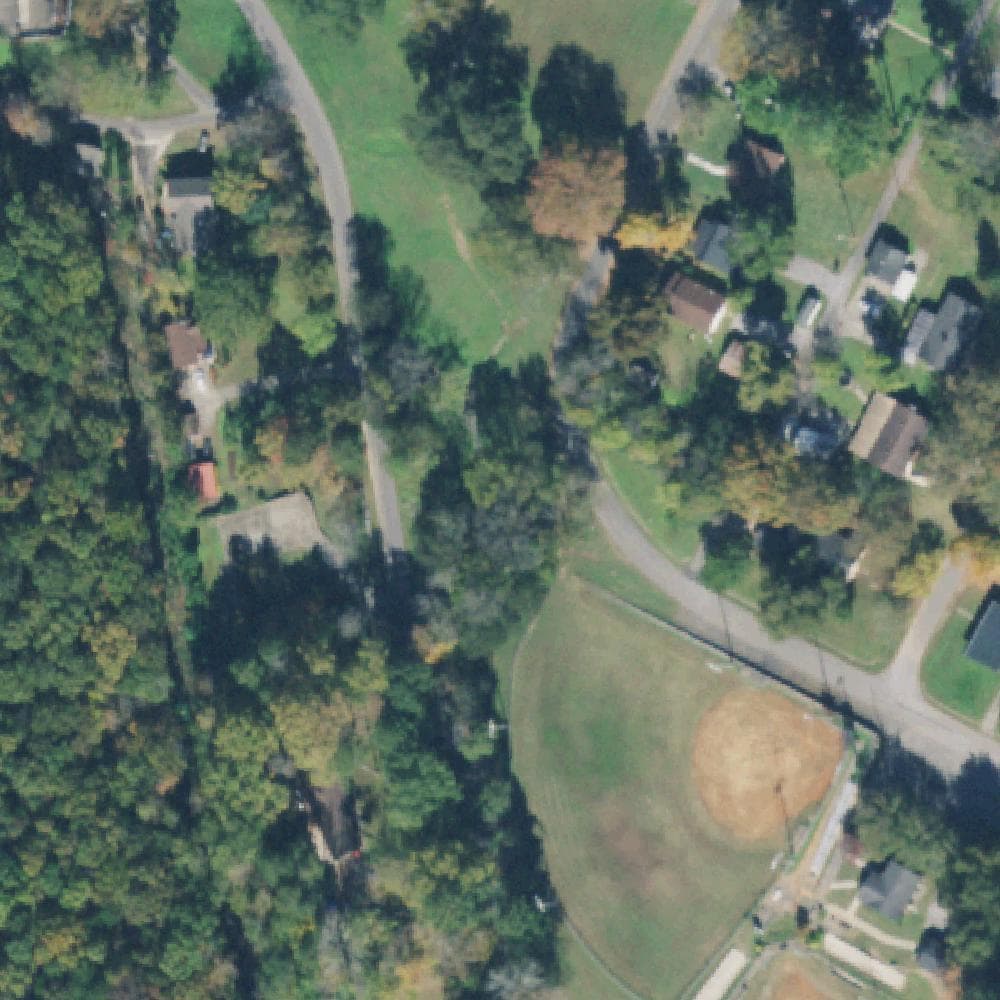 Aerial view of Loyd Park Pickleball Courts