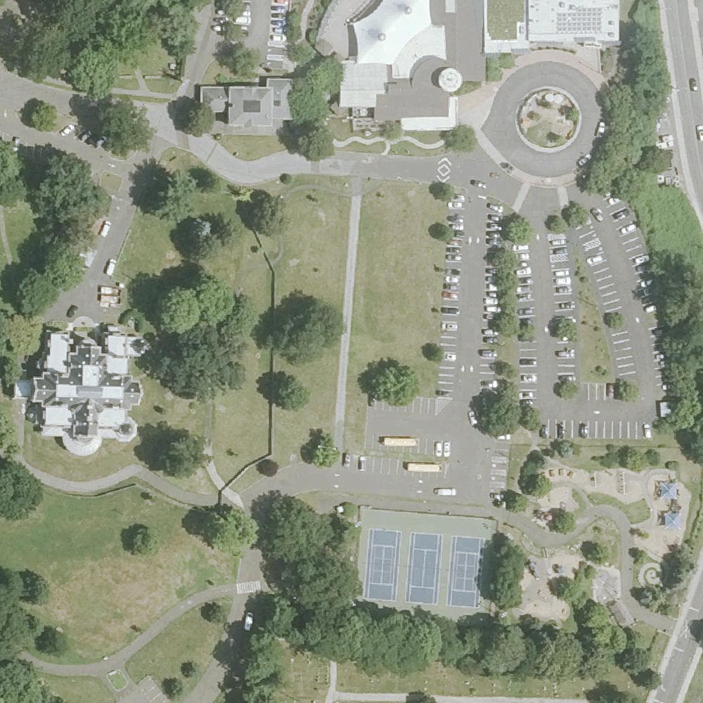 Aerial view of Mathews Park