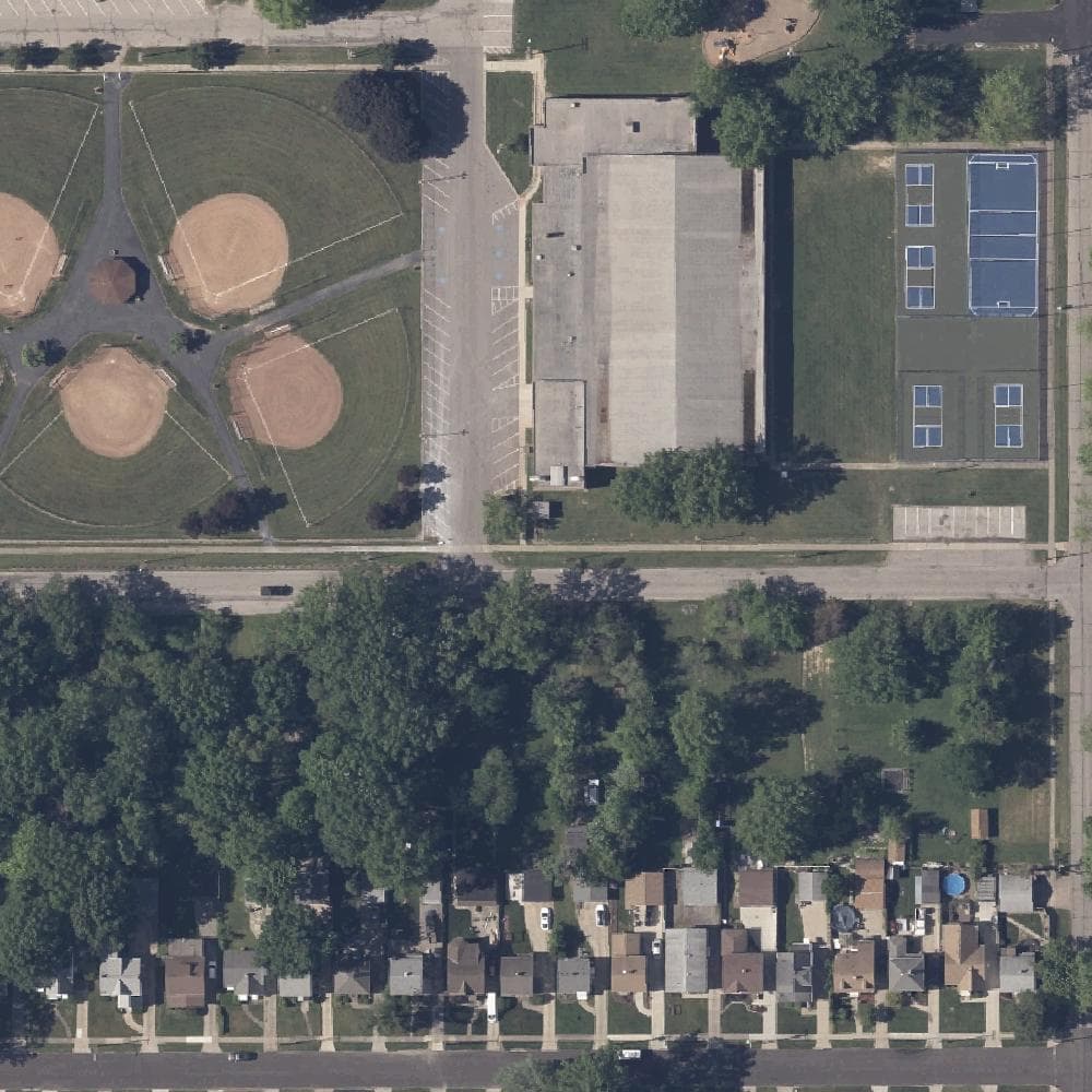 Aerial view of Michael A. Ries Park