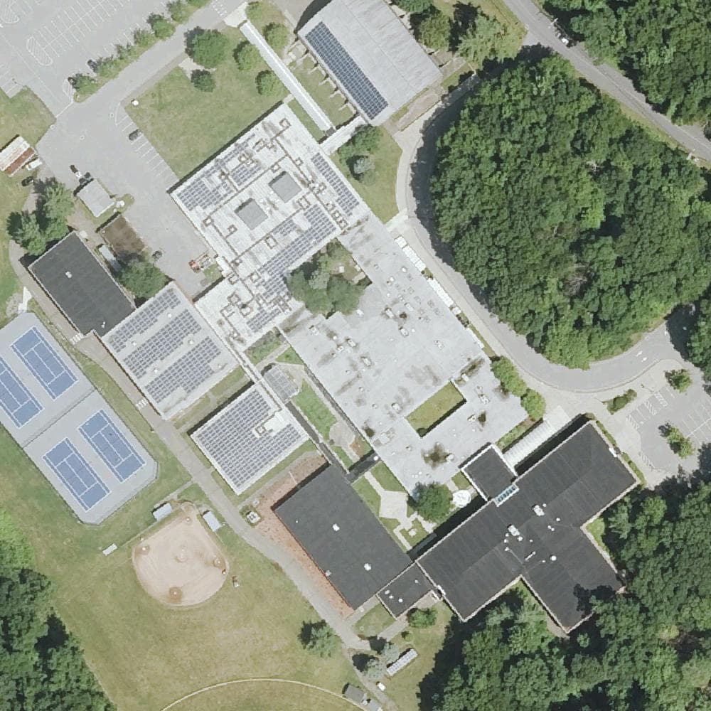 Aerial view of Middlebrook School Courts