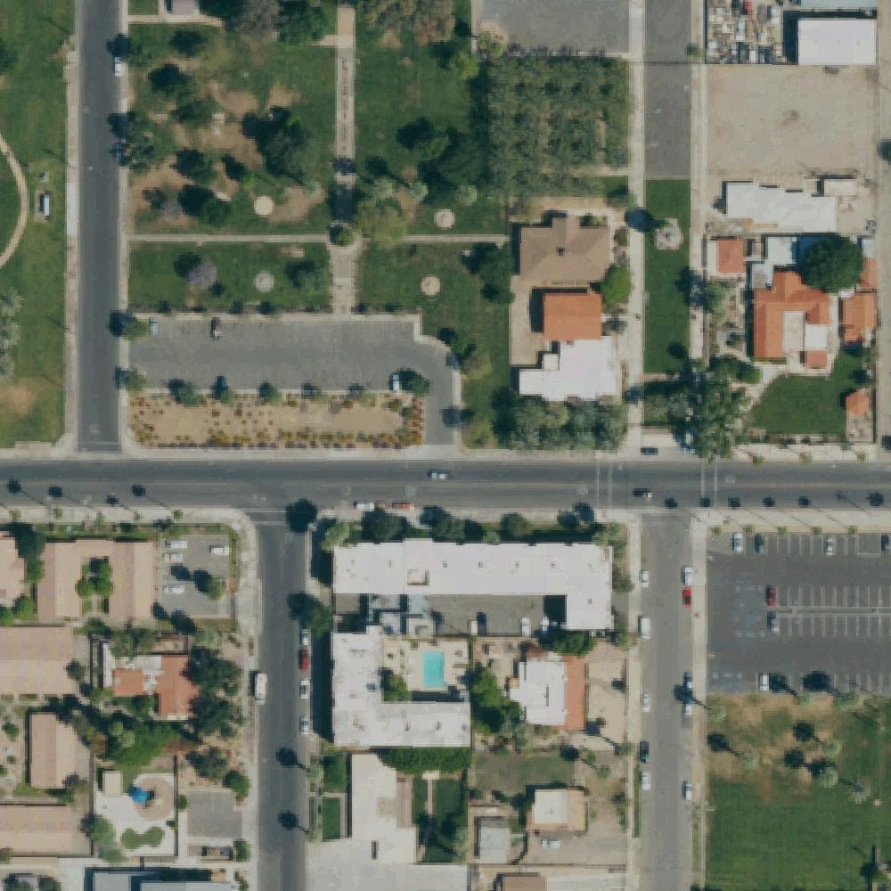 Aerial view of Miles Avenue Park