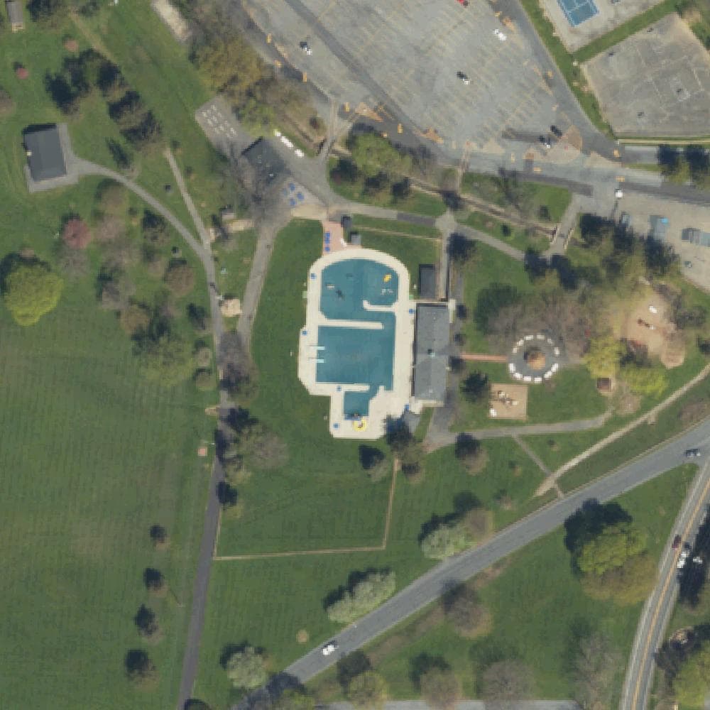 Aerial view of Nazareth Borough Park