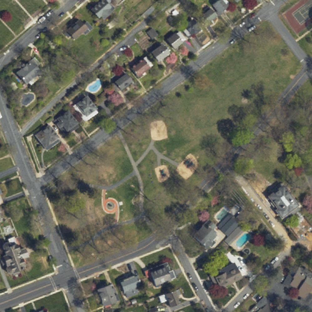 Aerial view of Nevin Court