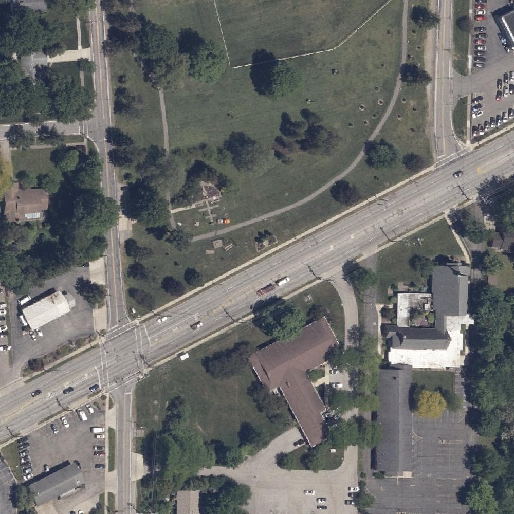Aerial view of North Olmsted Community Park