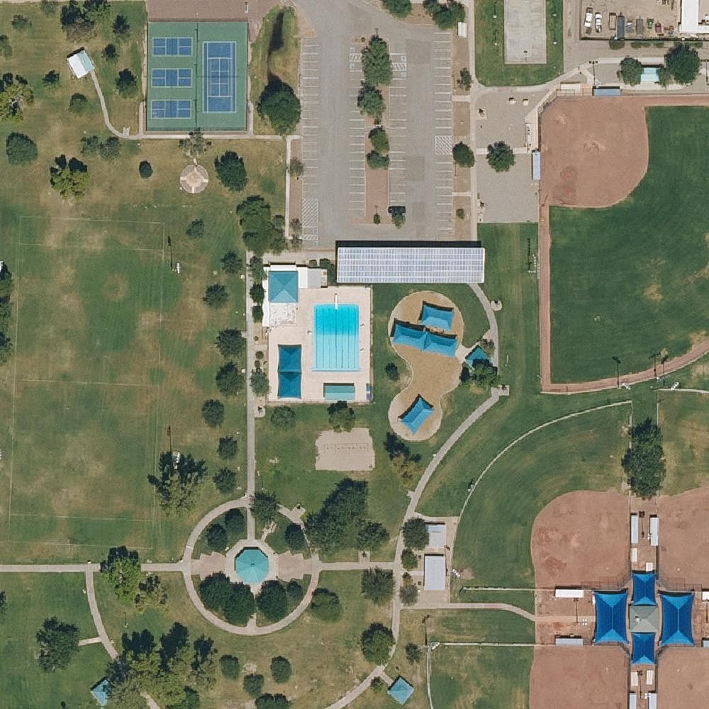 Aerial view of Ora Mae Harn District Park