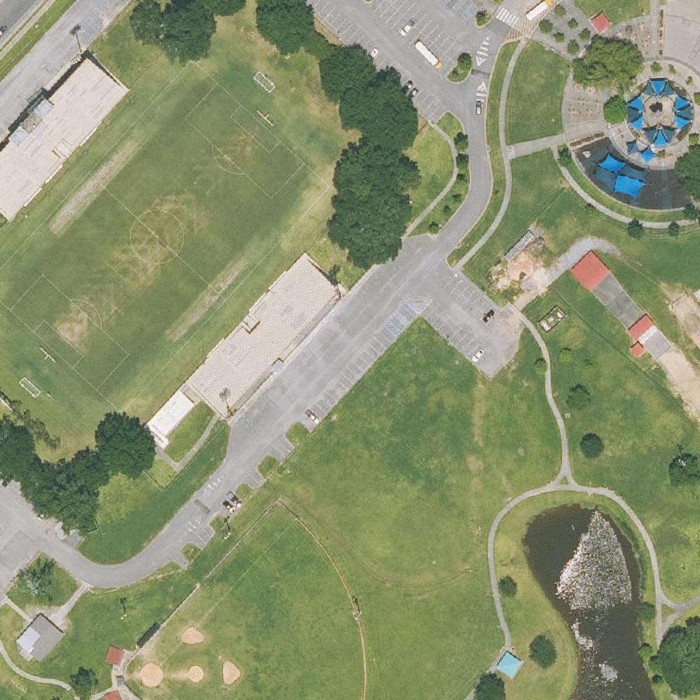 Aerial view of Perkins Road Community Park