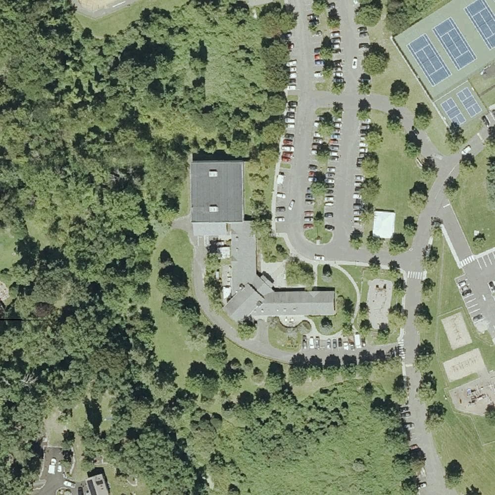 Aerial view of Redding Community Center