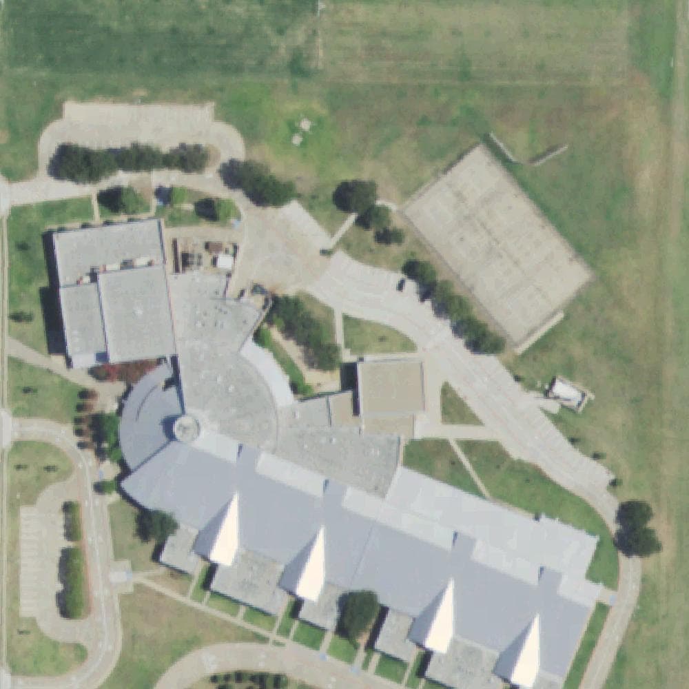 Aerial view of Rice Middle School