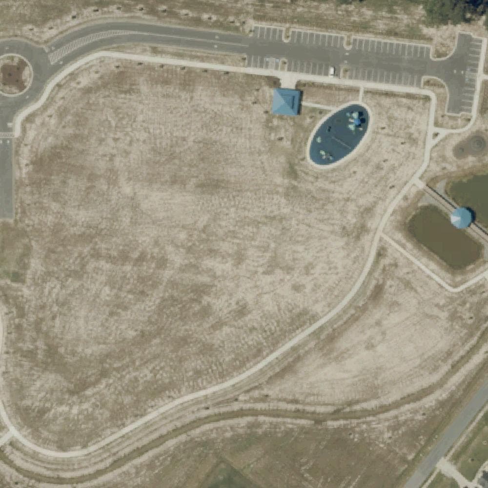 Aerial view of Shingle Landing Park