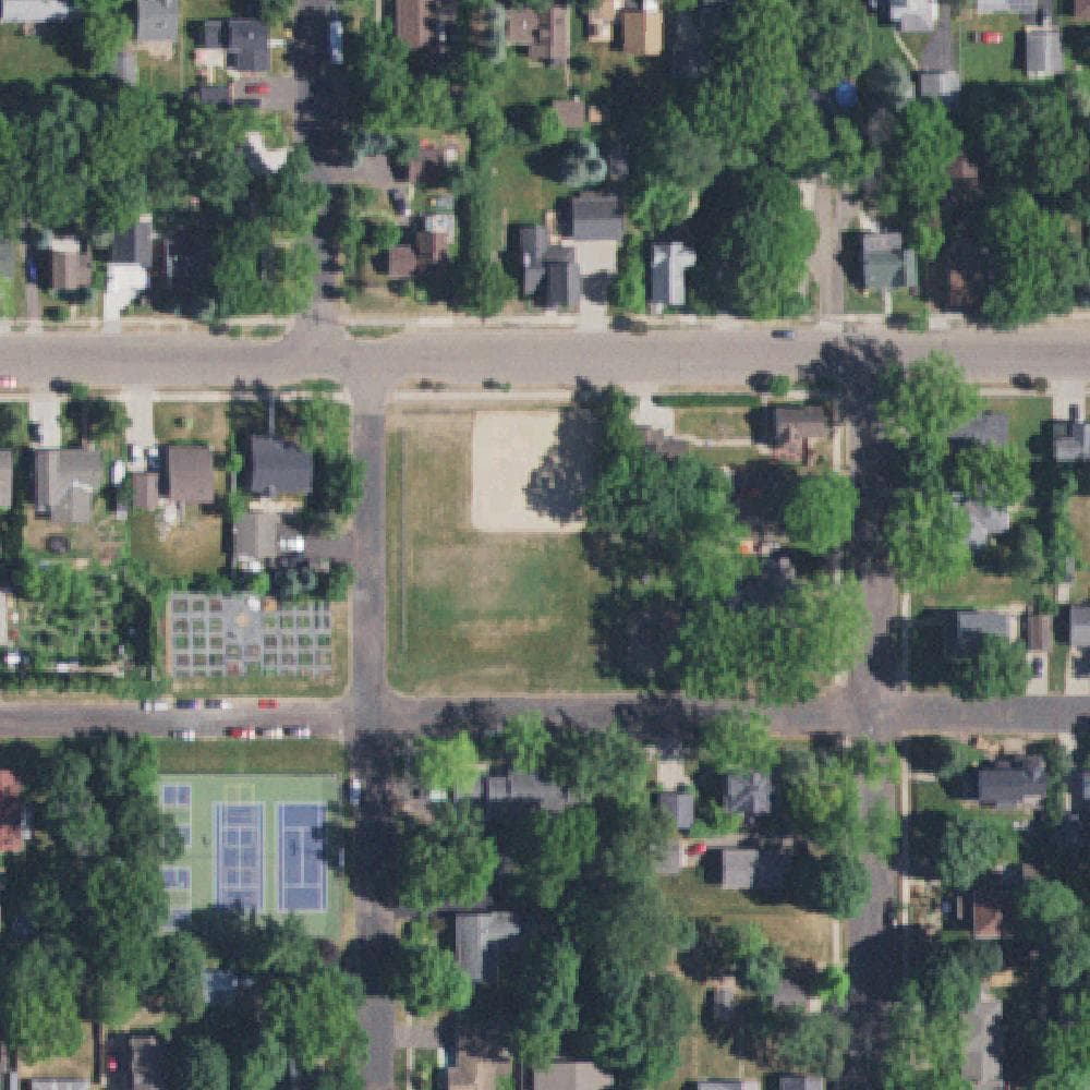Aerial view of Staples Park