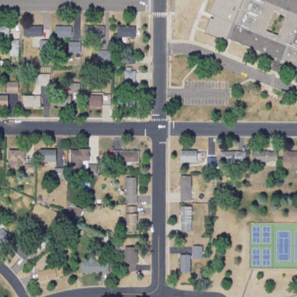 Aerial view of Sunny Acres Park