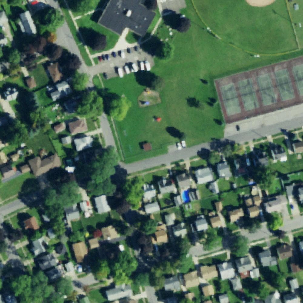 Aerial view of Taber Tennis Courts