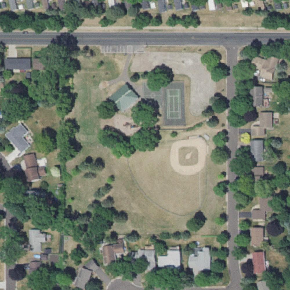 Aerial view of Totem Pole Park