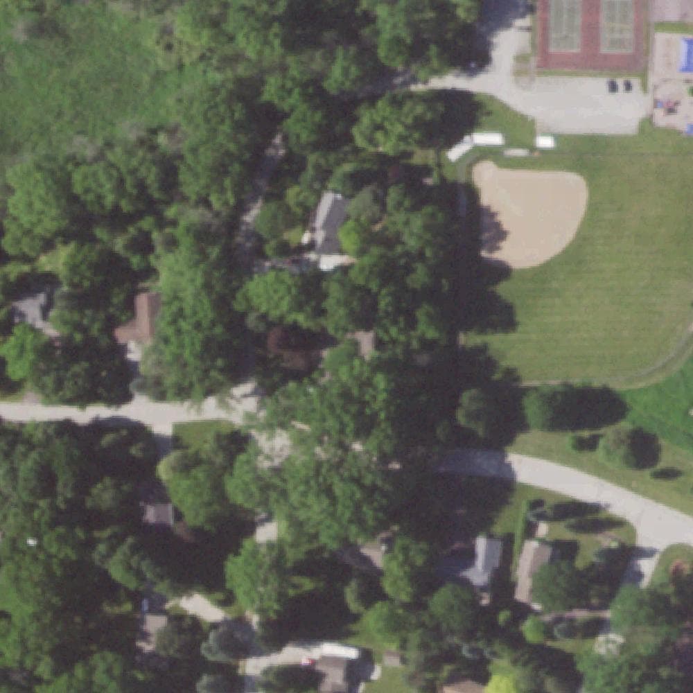 Aerial view of Town of Brookfield Pickleball Courts